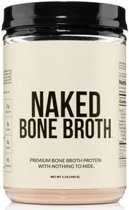 NAKED Bone Broth - Beef Bone Broth Protein Powder - 21G Protein - Gut Health and Joint Supplement - Unflavored - No GMO, Gluten-Free, Soy Free - 1LB