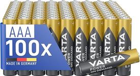 VARTA Power on Demand AAA Micro Batteries (100-pack, economy pack in environmentally-friendly packaging - smart, flexible and powerful - e.g. for computer accessories, Smart Home devices or torches)