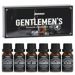 Gentlemen's Essential Oils Set, ARVIDSSON Masculine Essential Oil for Men, Manly Fragrance Oil, Sandalwood, Leather, Sweet Tobacco, Bay Rum, Cedarwood, Myrrh, Gift for Men