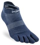 Injinji Run Original Weight No-Show, Navy, Large