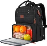 MATEIN Laptop Lunch Backpack, Picnic Backpack with Insulated Compartment, 17 Inch Ice Rucksack for Men Women with USB Port, Cooler Lunch Bag for Camping Travel Business Work, Black