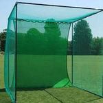 AMZ Golf Cage Net(10Ft x 20Ft) Heavy Duty for Golf Practice Professional Ball Backyard Driving Net for Indoor and Outdoor (Green)(One Pcs 10X10 Mainwall+2 Pcs of 5X10 Side Walls+One Pcs 5X10 Rooftop)