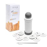 Goliber Churro Maker Machine - 8 Different Nozzle for Churros Maker Machine - Churreras para Churros and Cheese Straw Press - Easy Handle Churro Piping Tip (Gray)