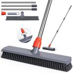 Push Broom, Tub Floor Tile Broom Brush, Lightweight Design for Cleaning Bathroom, Patio, Kitchen, Indoor Outdoor Cleaning Brush