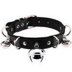 Classic Handmade Choker Bell Collar Women Leather Choker Necklace