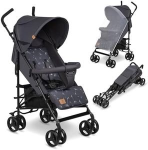 LIONELO Elia poussette canne à 15 kg, réglage du dossier jusqu’à la position couchée, grand panier, système de pliage rapide, moustiquaire