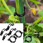 ecofynd 100 Pcs Plant Support Garden Clips, Garden Trellis Clips, Tomato Trellis Clips for Vine, Vegetables, Beans, Fruits, Flower to Grow Upright and Healthier (Black)