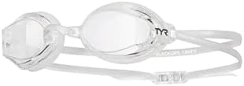 TYR Black Ops Non Mirrored Adult Fit Swim Goggles, Clear