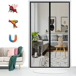 Magnetic Fly Screen Door, Insect Protection Fly Curtain Close Automatically, Easy to Install, for Porch Balcony Living Room-Black-A||70x180cm(27x70inch)