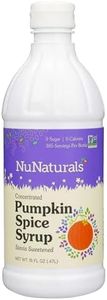 NuNaturals Stevia Syrup, Sugar-Free Sweetener, Plant-Based Sugar Substitute, Zero Calorie, Pumpkin Spice, 16 oz