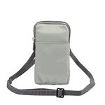 Cell Phone Waist Pack Women, Crossbody Cell Phone Bags for Women, 6.5" Outdoor Travel Nylon Zipper Cellphone Shoulder Messenger Bag Smartphone Waist Pouch Wallet Pocket with Belt Loop Carabiner Hook