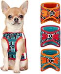 CollarDirect Step-in Reflective Dog Harness - Any Weather Air Mesh for Small and Medium Dogs Easy to Put On and Off 3 Patterns (Size M, Pattern 1)