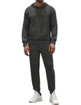 COOFANDY Men's Tracksuit 2 Piece Hoodie Sweatsuit Sets Casual Athletic Jogging Suits, Dark Grey, 4X-Large