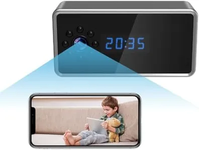 TnoxHD Hidden Camera Clock Wireless Home Security Camera with Night Vision, Motion Detection 24/7 Recording, SD/Cloud Storage WiFi Indoor Nanny Cam Baby Monitor