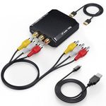 WENTER RCA to HDMI Converter, 1080P AV to HDMI Converter, Mini Composite CVBS Audio Video Adapter Supports PAL/NTSC for VCR/VHS/Xbox/PS3/STB/N64/Wii/TV/PC/Blue-Ray DVD Players