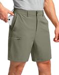 Pinkbomb Men's Golf Shorts with 6 Pockets Stretch Quick Dry Hiking Work Dress Shorts for Men, Grey Sage, 3X-Large