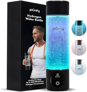 Hydrogen Water Bottle Generator - Up to 4100+ PPB Concentration - SPE/PEM Technology - Certified H2 Generator - Portable Athletic Performance & Hydration System - 6-Hour Hydrogen Retention (Black)