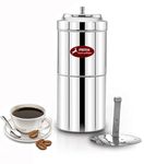 Prithi Home's and Kitchen Stainless Steel South Indian Filter Coffee Maker/Drip Coffee maker- 300 ml capacity (4-5 cups)