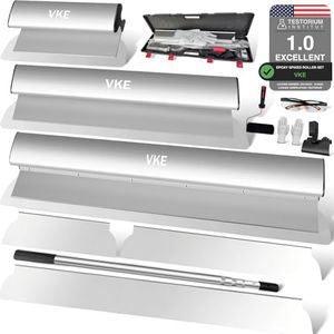VKE Drywall Skimming Blade, 12"/20"/32"Spatula Blade,39"-82"Extension Handle,Stainless Steel Skimming Blade, Suitable for Wall/Ceiling Smoothing,Drywall Taping Tools with Outer Box,Silver