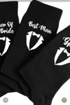 Wedding Socks for Groom, Best Man, Groomsman, Father of Bride, Wedding Socks (Best Man)