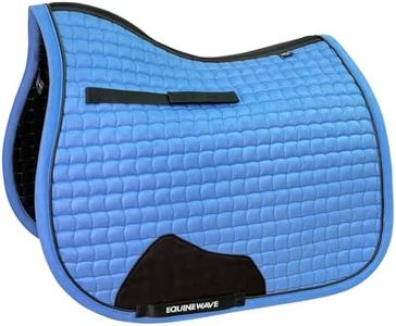 EQUINEWAVE Jump Saddle Pad, Aria Soft-Suede Surface, New Level of Closeness, Stay-Cool Tech, Easy Care (Sky Blue)