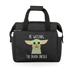 PICNIC TIME Star Wars Mandalorian Grogu On The Go Lunch Bag, Soft Cooler Lunch Box, Insulated Lunch Bag, (Black)