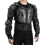 OHMOTOR Motorcycle Body Protective Jacket Armor Men, Motocross Riding Protective Gear,ATV Dirt Bike Chest Spine Protector, Black, Small-Medium