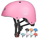 XJD Kids Helmet Toddlers Bike Helmet Age 3-13 Years Adjustable Skateboard Helmet for Cycle BMX Scooter Roller Skating for Children Boys/Girls (Pink, Small)