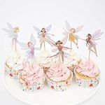 24 PCS Fairy Cupcake Topper, Birthd