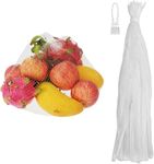 Mesh Bags Drawstring Reusable Produce Bags - 100Pcs Grocery Fruit Bags Mesh Net Bag Reusable Mesh Produce Bags - Mesh Bags for Storage Mesh Netting - White Small Mesh Gift Bags Reusable Mesh Bags