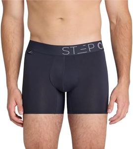 STEP ONE Mens Underwear Trunk Briefs, 1 Pair, Viscose from Bamboo Underwear for Men, Moisture Wicking, 3D Pouch + No Ride Up Trunk Briefs for Men Grey XL