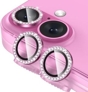 Tensea for iPhone 16 / iPhone 16 Plus Camera Lens Protector, 9H Tempered Glass Camera Cover Screen Protector, HD Clear, Metal Individual Ring for iPhone 16 6.1inch/16 Plus 6.7inch