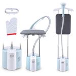 INALSA Standing Iron Garment Steamer-2000 W|Variable Control Knob |1.7 L Detachable Water Tank|Adjustable Iron Board|Vertical & Horizontal Steaming up to 30g/min|28 sec Fast Heating-STEAM MASTER PLUS