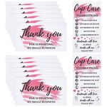 ‎PLIGREAT Tumbler Cup Cards, Double Sided Tumbler Care Instructions Cards Cups Care Cards Pink Thank You Card Customer Direction Cards for Mugs Online Shop Owner Gift Package Insert Card (120 Pack)