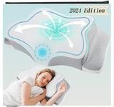 Cervical Pillow for Neck Pain Relief, Eva Memory Foam Side Sleeper Pillows for Neck and Shoulder Pain, Ergonomic Neck Support Pillow for Sleeping, Orthopedic Pillow for Side Back Stomach Sleepers