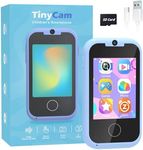 Eltrynic Kids Smart Toy Phone Girls Toy, Toddler Touchscreen Game Phone for 3 4 5 6 7 Year Old Girl Boy, Christmas Birthday Gifts for Children Age 3-7, MP3 Music Player with Dual Camera (Blue)