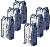 Homestrap Set of 6 Printed Shoe Bag for Travel Transparent Top with Zipper Navy Blue