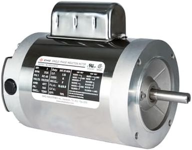 EMZ 1 HP Boat Lift Motor - Single Phase 115/230V, 1725 RPM, 56C Frame TENV Electric Marine Hoist & Winch Motor for Flat Plate & Direct Drive Systems