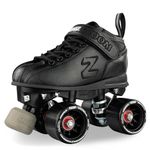 Crazy Skates Zoom Speed Roller Skates | High Performance Speed Wheels and Bearings | Black