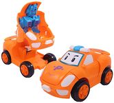 Toyshine Pack of 2 Toy Transforming Robot Cars - Orange