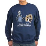 CafePress Coffee and A Beagle Sweatshirt (Dark) Classic Crew Neck Sweatshirt