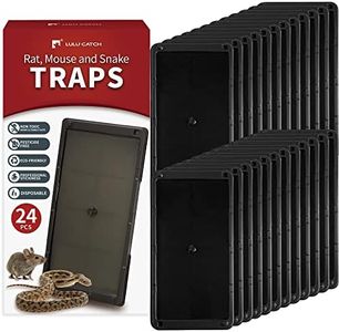 LULUCATCH Super Glue Traps 24 Pack for Mice & Snakes, Larger, Heavier Sticky Traps with Non-Toxic Glue. Sticky Mouse Traps Indoor, Easy to Set, Safe to Children & Pets