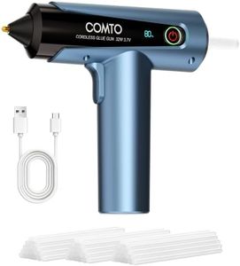 COMTO Cordless Hot Glue Gun, Auto Glue Feeding with 30 Glue Sticks