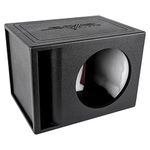 Skar Audio AR1X12V Single 12" Universal Fit Armor Coated Ported Subwoofer Box with Kerf Port