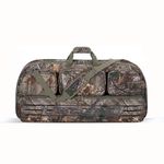 Legend Alpha Compound Bow Case - Travel Archery Bow Bag with Back, Shoulder Straps - Soft Padding, Exterior & Inside Pockets, Cam Protectors - Fits MTM Ultra Compact Arrow Cases - 37x16.5 Interior
