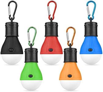Flintronic Lampada LED Campeggio, 5Pezzi Lampadina da Campeggio, Lampada da Tenda, Luce di Emergenza Portatile con Gancio a Clip per Campeggio Caccia Escursioni Pesca Alpinismo