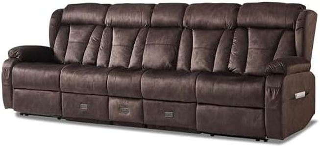 IBTKIG 110" Manual Reclining Sofa, 4 Seater Recliner Couch for Living Room