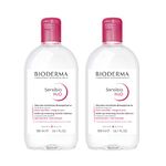 Bioderma Sensibio H2O Micellar Water, Duo Pack Makeup Remover, Gentle for Skin, Fragrance-Free & Alcohol-Free, No Rinse Skincare with Micellar Technology for Normal To Sensitive Skin Types