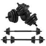 Gallant Adjustable Dumbbells Set, Hand Free Weights Dumbbells Set for Strength Training, Weight Lifting, Bodybuilding- Weight Sets for Men and Women (20KG with Barbell (Black))