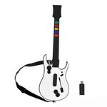 Guitar Hero Controller PC, Wireless PlayStation 3 PS3 /PC Guitar Hero Guitar with Dongle for Clone Hero, Guitar Hero 3/4/5 Rock Band 1/2 Games Black